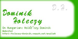 dominik holeczy business card